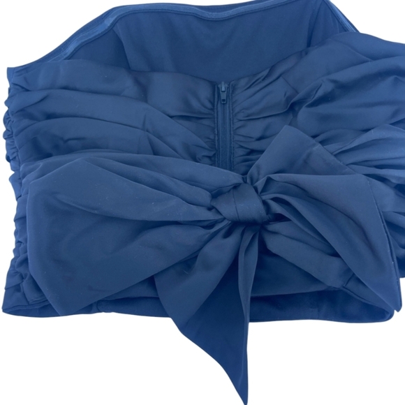 AQUA Black Strapless Ruched Tube Top - 100% Bloomingdale’s Exclusive small - Picture 11 of 11